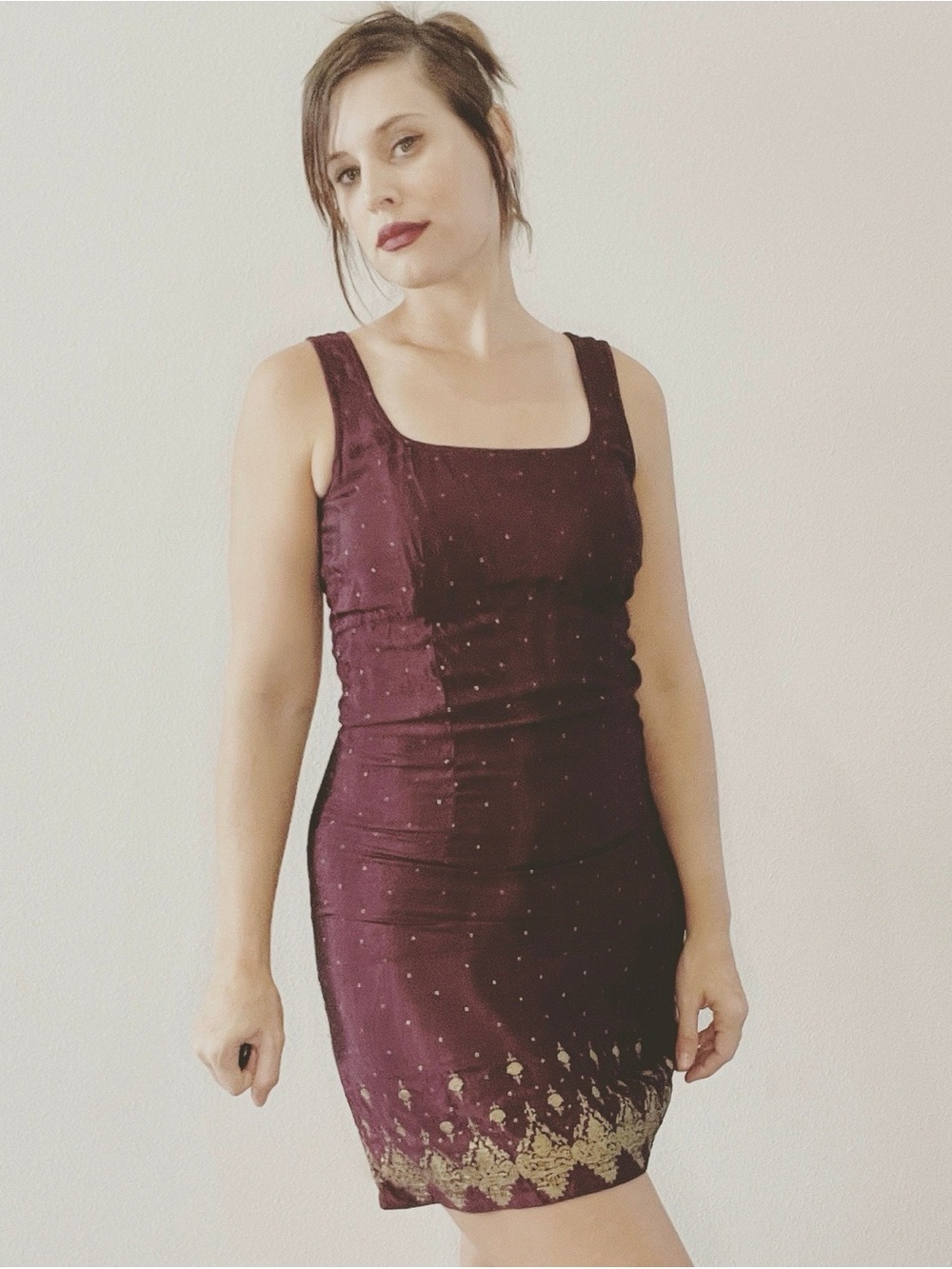 Vintage Donna Ricco Embroidered Dress